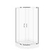 SET B162: BASIC halfround shower enclosure 90 x 185 with TAKO shower tray 90 x 16