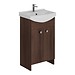 SET 606 SATI CERSANIA 50 BROWN FOR SELF-ASSEMBLY (CABINET + WASHBASIN)