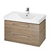 SET B349 LARA MILLE 80 WALNUT DSM (CABINET + WASHBASIN)