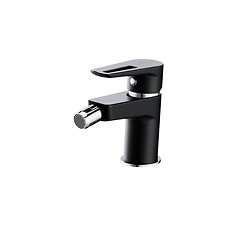 MILLE deck-mounted bidet faucet black with metal pop-up plug