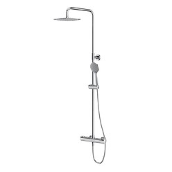 CITY OVAL shower column with thermostatic faucet chrome