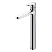 INVERTO deck-mounted high washbasin chrome, 2 DESIGN IN 1 handles: chrome and black