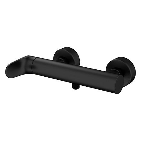 INVERTO wall mounted shower faucet black, 2 DESIGN IN 1 handles: black and gold