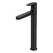 INVERTO deck-mounted high washbasin black, 2 DESIGN IN 1 handles: black and gold
