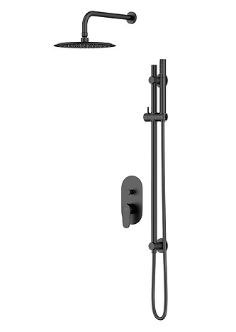 SET B261 INVERTO concealed set with bath-shower faucet black, 2 DESIGN IN 1 ...