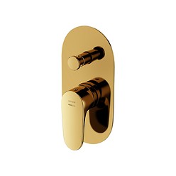 INVERTO by Cersanit concealed bath-shower faucet gold with box, 2 DESIGN IN 1 ...