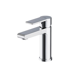 BRASCO deck-mounted washbasin faucet chrome with plastic CLICK-CLACK plug