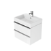 VIRGO 60 washbasin cabinet grey with chrome handles
