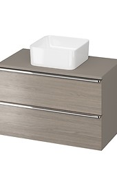 VIRGO 80 countertop cabinet grey with chrome handles