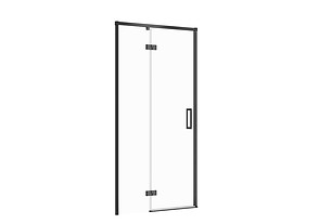 Shower Enclosure Door With Hinges Larga Black 100x195, Left