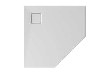 SET B545 Pentagonal Shower Tray TAKO SLIM 90x4 + SIPHON