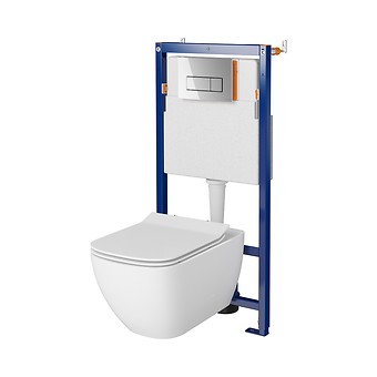 SET B638 TECH LINE OPTI, VIRGO wall hung bowl CleanOn, duroplast toilet seat, ...