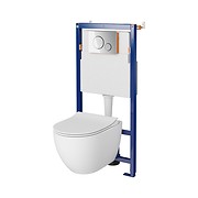 SET B655 TECH LINE OPTI, ZEN wall hung bowl CleanOn, duroplast toilet seat, OPTI ...