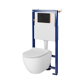 SET B637 TECH LINE OPTI, ZEN wall hung bowl CleanOn, duroplast toilet seat, OPTI ...