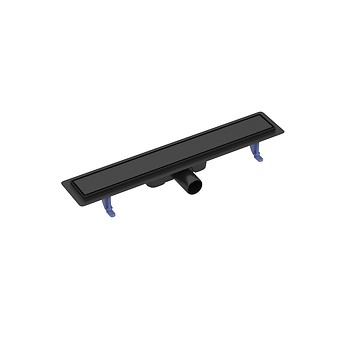 Linear drain tako 60 with double-side grate black