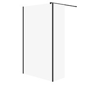 SET B789: shower enclosures walk-in MILLE black 120x30x200 fix wall