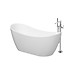 SET B720: ZEN by Cersanit DOUBLE 182x71 oval freestanding bathtub with INVERTO by ...