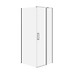 SET C105: Shower enclosure rectangular MODUO hinge 80X90X195 right chrome ...