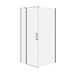 SET C106: Shower enclosure rectangular MODUO hinge 90X80X195 left chrome ...