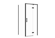 SET C97: Shower enclosure rectangular LARGA hinge 80X90X195 right black ...