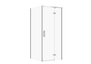 SET C100: Shower enclosure rectangular LARGA hinge 90X80X195 right chrome ...