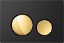 LUNA by Cersanit flush button black matt, keys gold gloss