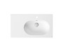 ZEN by Cersanit 80 washbasin in a counter with top left, white