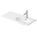 ZEN by Cersanit 100 washbasin in a counter with top left, white
