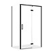 SET C135: Shower enclosure rectangular LARGA 120X90X195 right black transparent ...