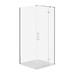 SET B781: Shower enclosure square JOTA 90X90X195 right chrome transparent glass + ...