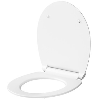 UNIVERSAL slim duroplast, soft-close and easy-off toilet seat