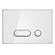 INTERA flush button white glass