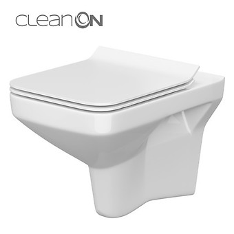 Set 742 wc suspendat COMO NEW CleanOn capac SLIM duroplast, inchidere lenta, ...