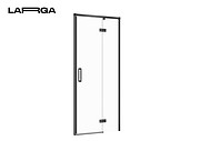 Двері душової кабіни LARGA 90х195 розпашні правосторонні, профіль чорний