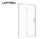 Двері душової кабіни LARGA 120х195 розпашні лівосторонні, профіль хром