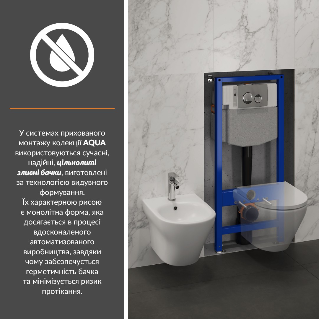Niezawodny stelaż z jednoczęściowym zbiornikiem - Cersanit AQUA